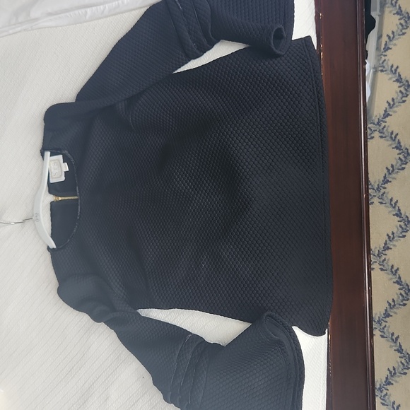 Sail to Sable Bell Sleeve Top with Gold Zipper in Back - Picture 5 of 6